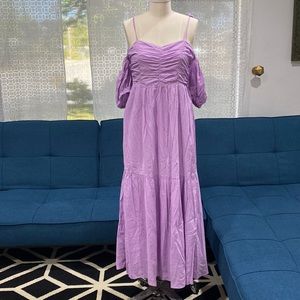 NWOT Universal Thread lilac cold shoulder maxi dress size small